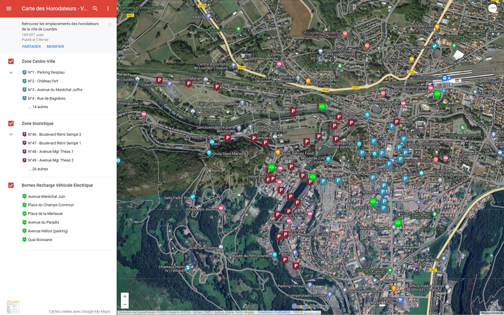 Carte Horodateurs 2023 Ville Lourdes