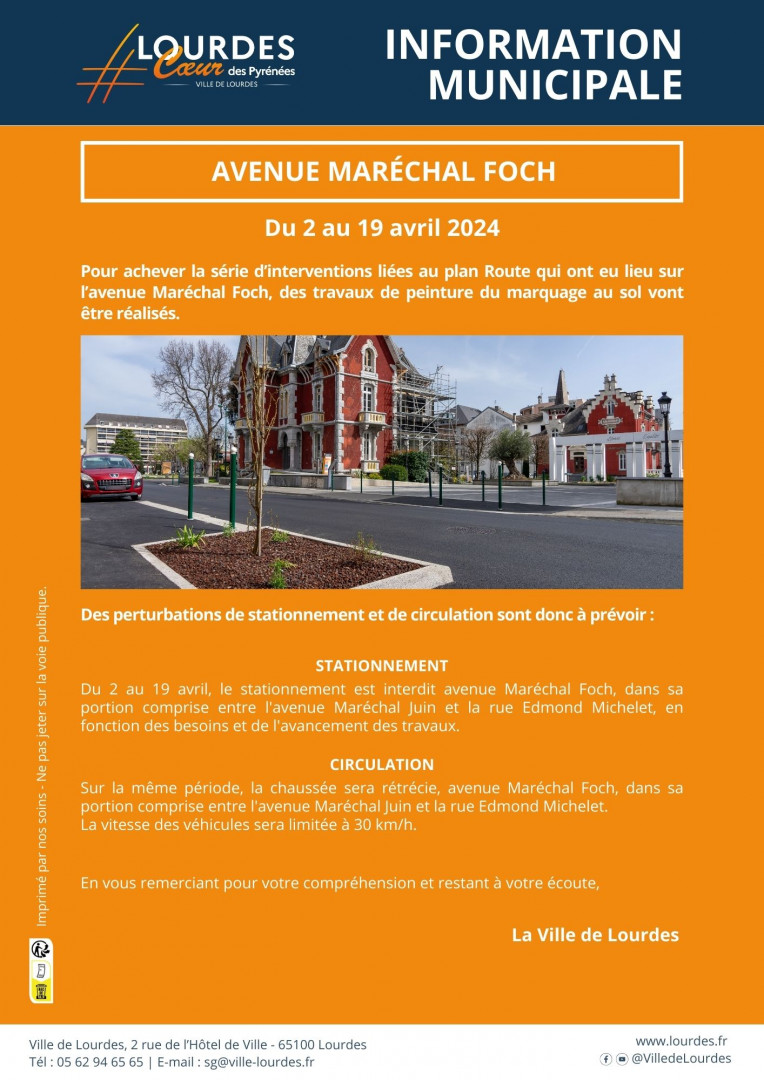  Information municipale Maréchal Foch 2024 prolongation