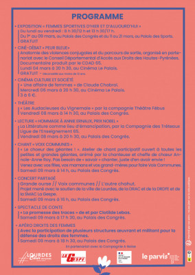 2024 Programme Droits des femmes Lourdes