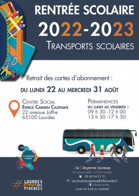 affiche transports scolaire 2022 2023 lourdes