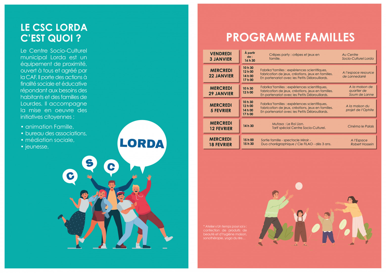 Programme CSC Lorda Janvier-Février 2025