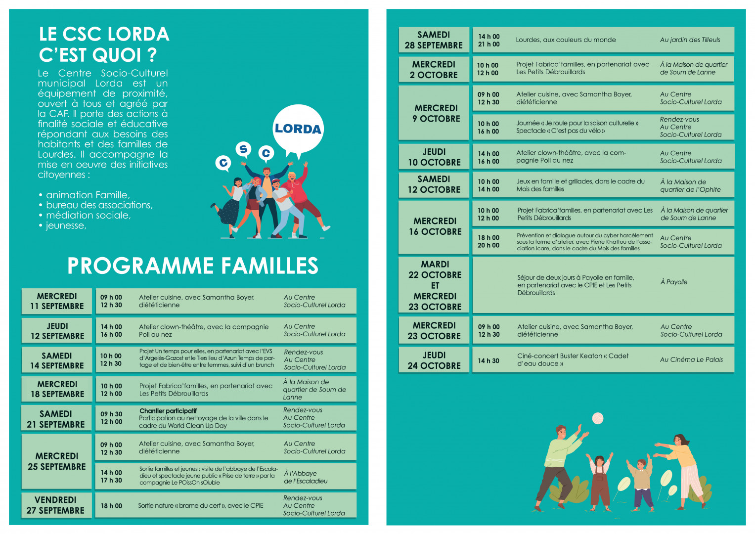 Programme CSC Lorda Septembre-Octobre 2024