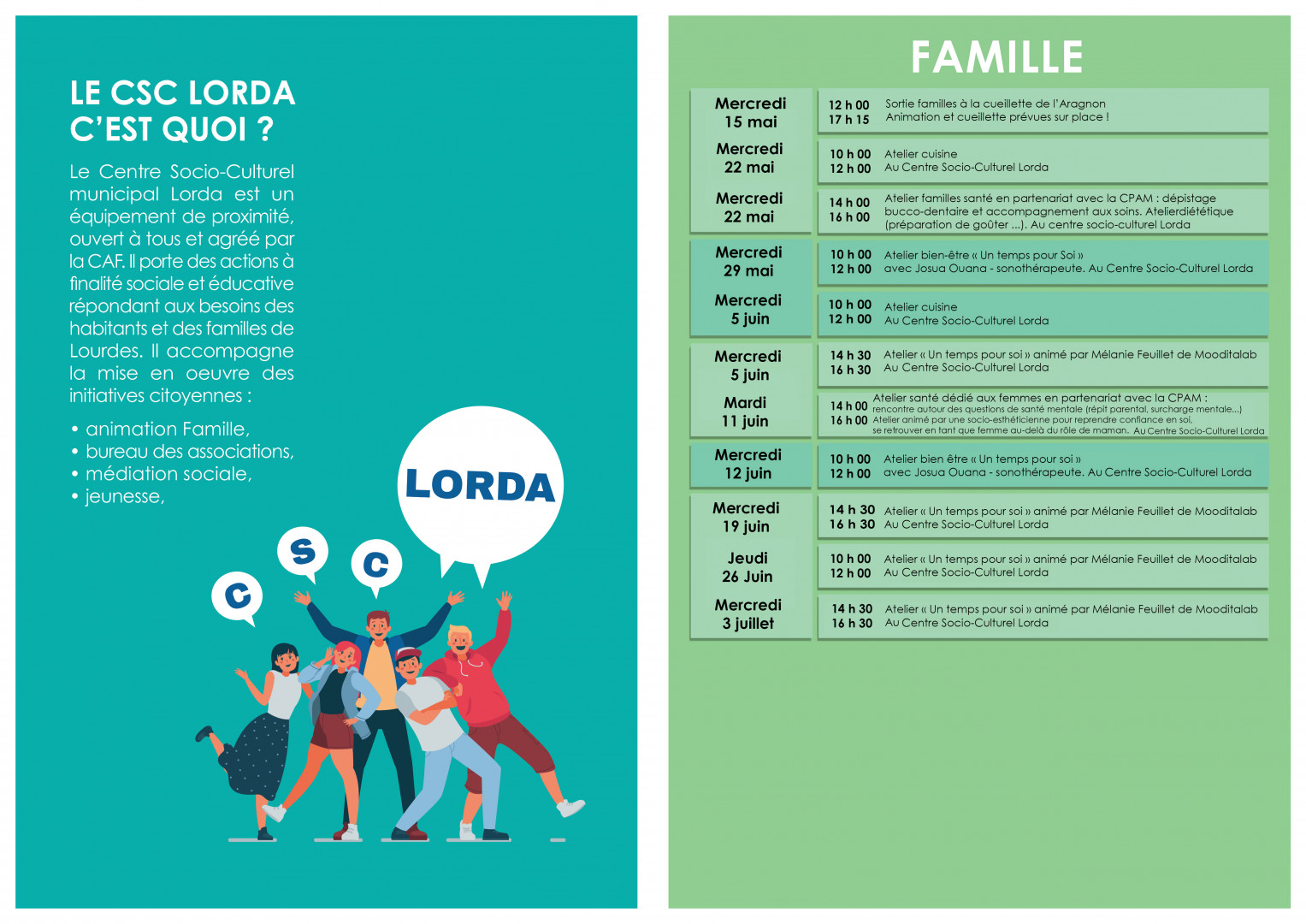 Programme CSC Lorda Mars-Avril 2024