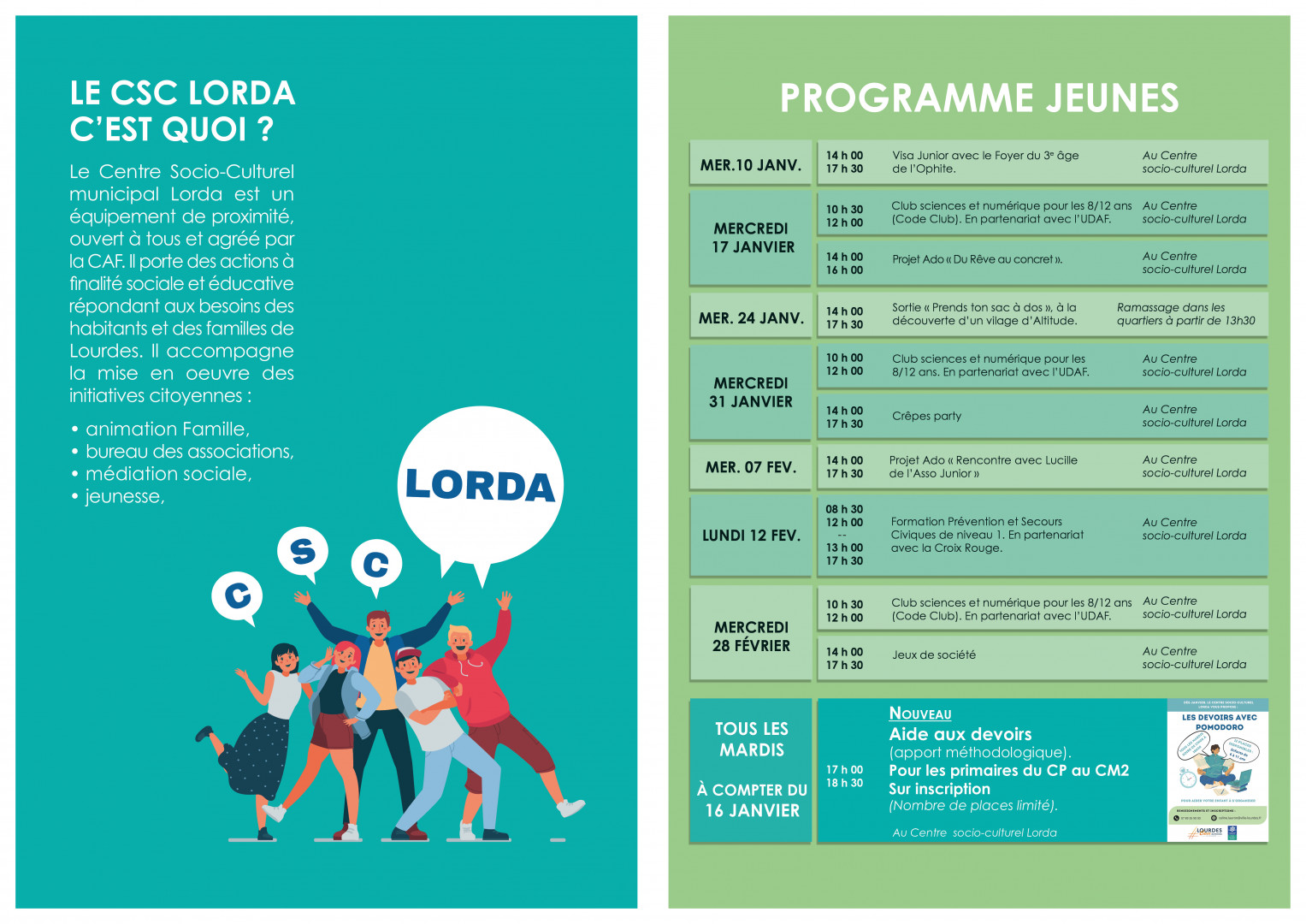 Programme CSC Lorda Janvier-Février 2024