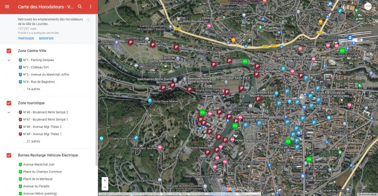 Carte Horodateurs 2023 Ville Lourdes