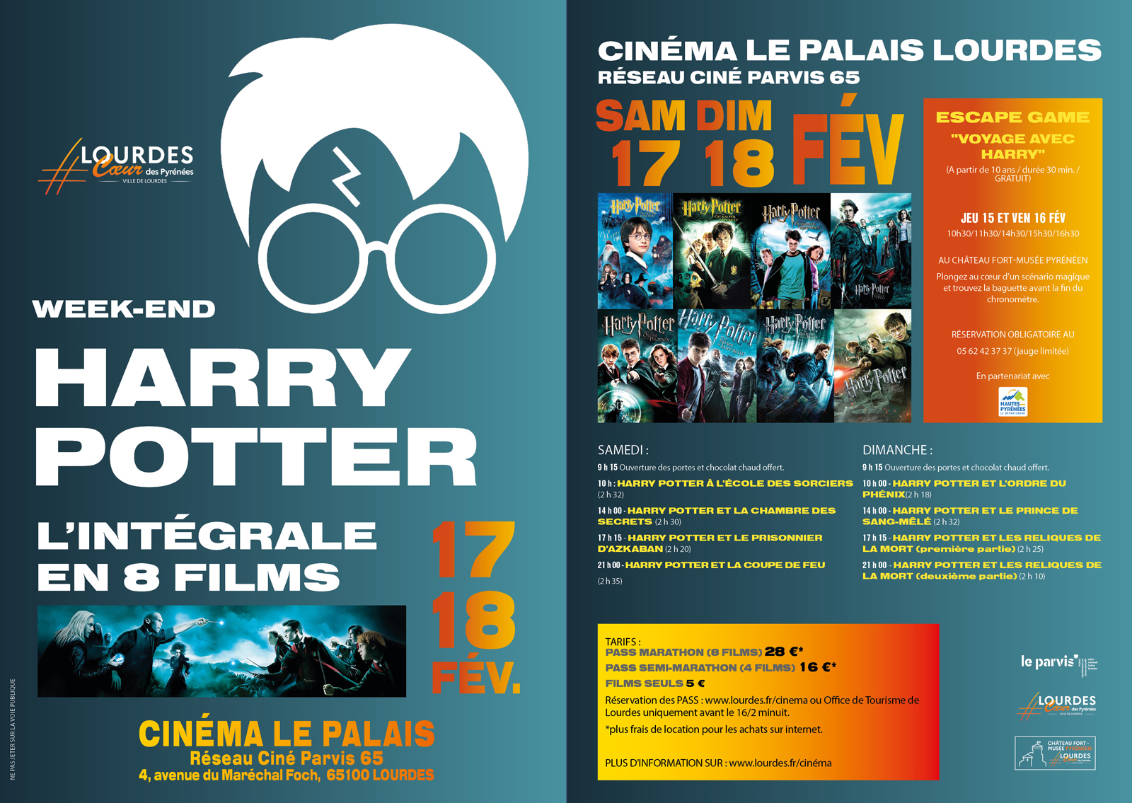 FLYER Week End HarryPotter Cinema Le Palais Lourdes 1