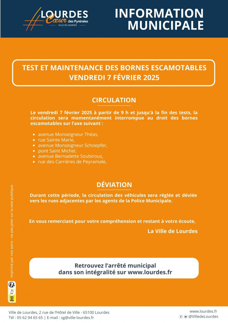 2025 02 07 Test Maintenance Bornes escamotables