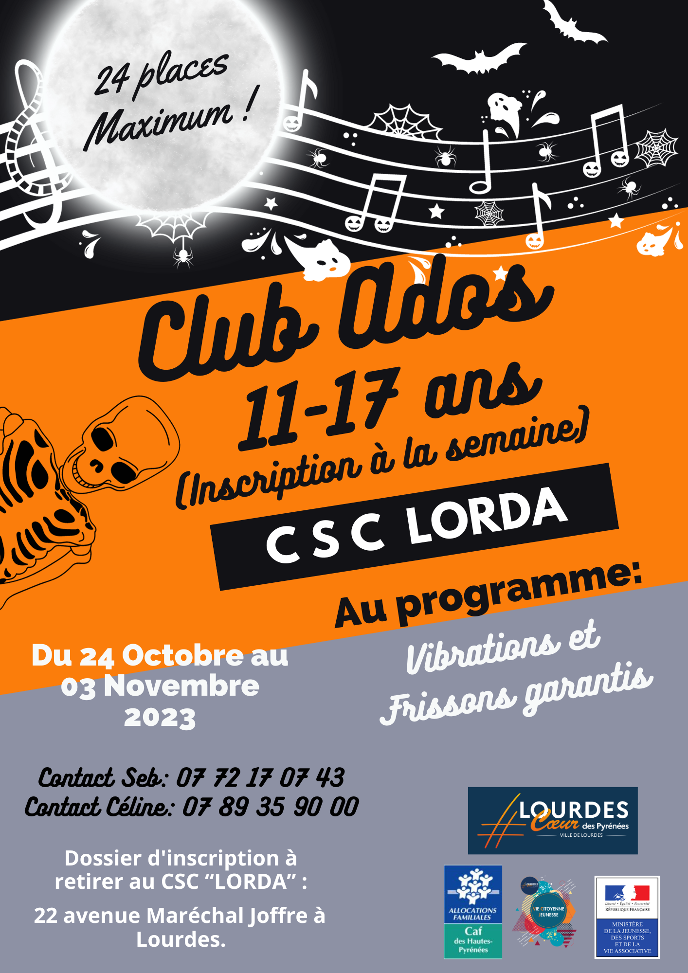 Club Ado octobre 2023 CSC Lorda affiche