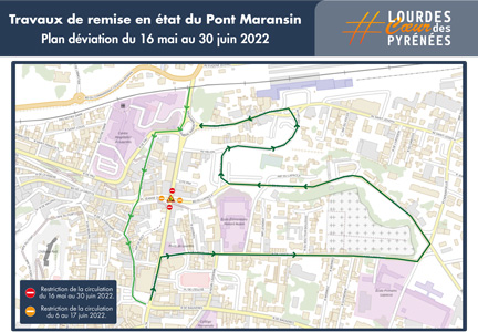 Plan déviation travaux pont Maransin 2022 web