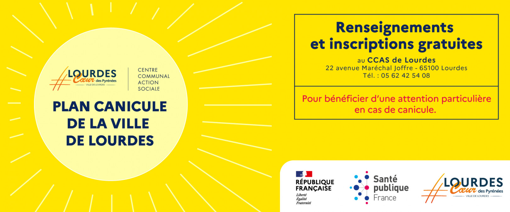 bandeau plan canicule Lourdes 2024