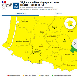 carte vigilance meteofrance 65 infos