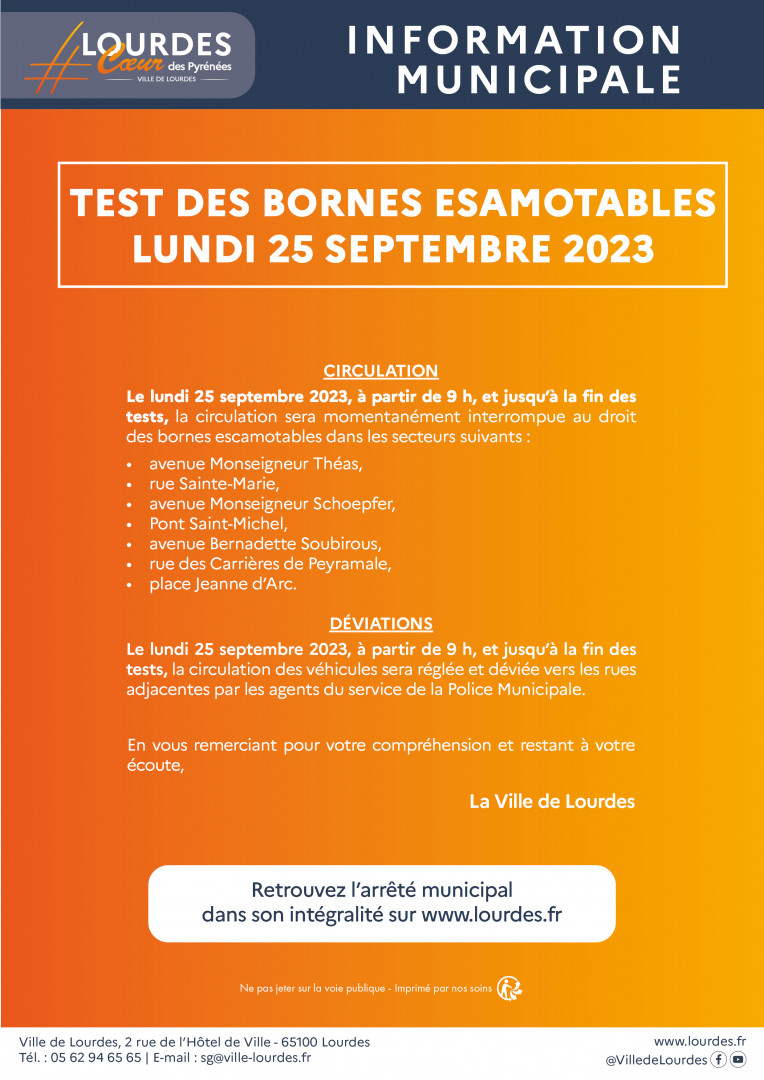 info municipale test bornes 25 septembre