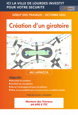 Travaux 2022 Creation giratoire Lapacca