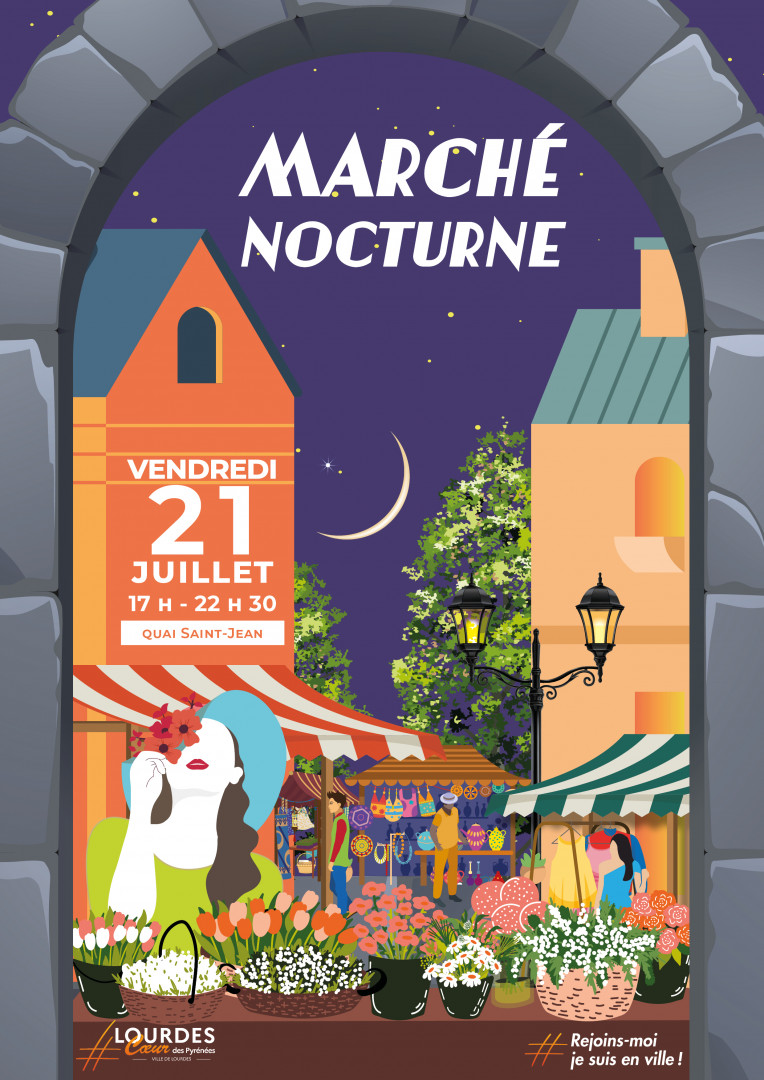 Marché nocturne 07 07 2023 Lourdes