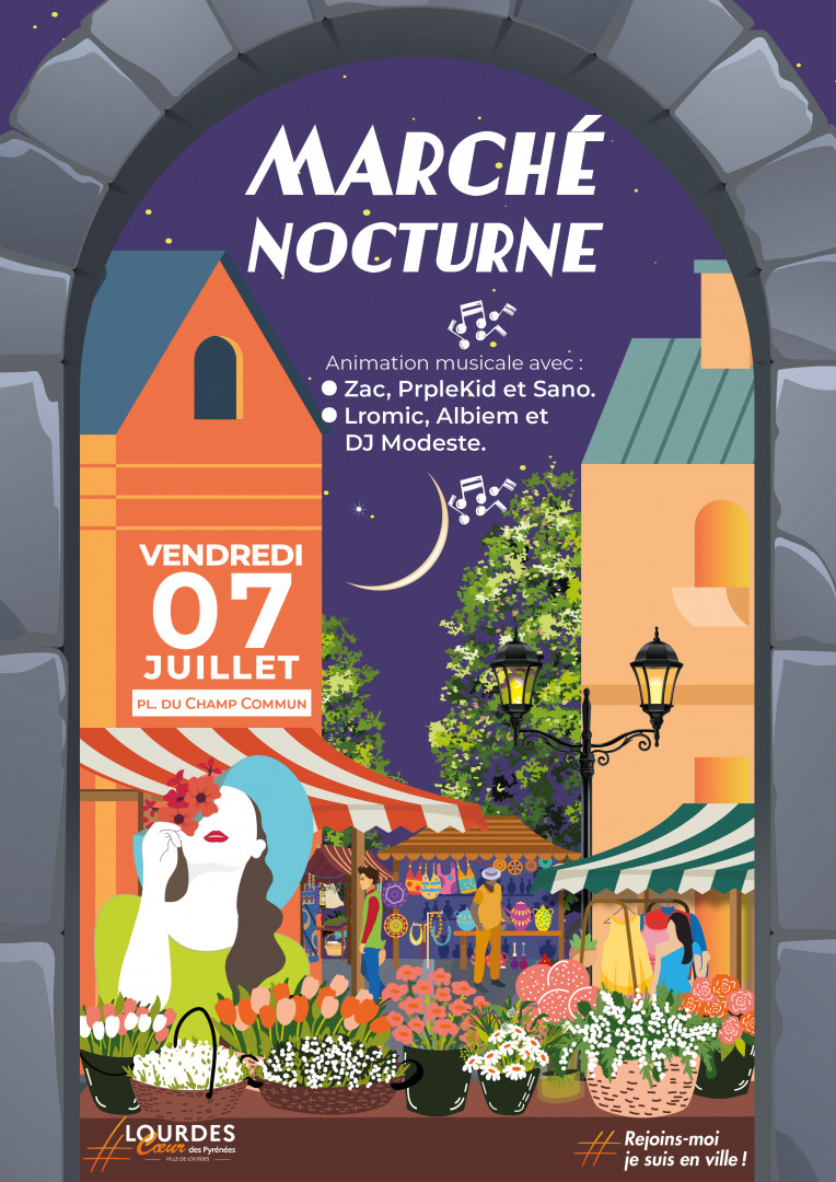 Marché nocturne 07 07 2023 Lourdes