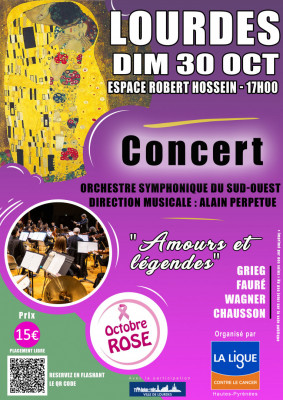 Affiche Concert Octobre Rose 2022 Lourdes