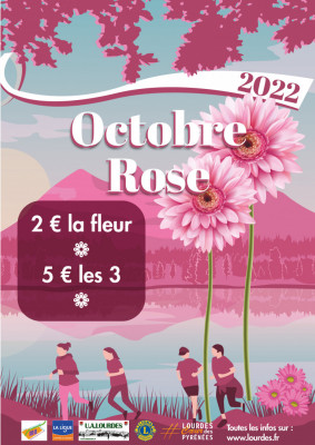 Panneau vente germinis octobre rose lourdes