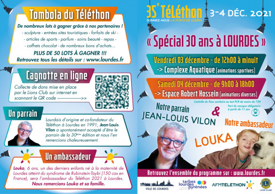 miniatures Téléthon 2021 Lourdes programme01