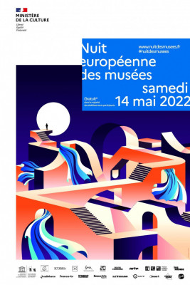 Affiche Nuit europeenne des musees 2022 Chateau Lourdes