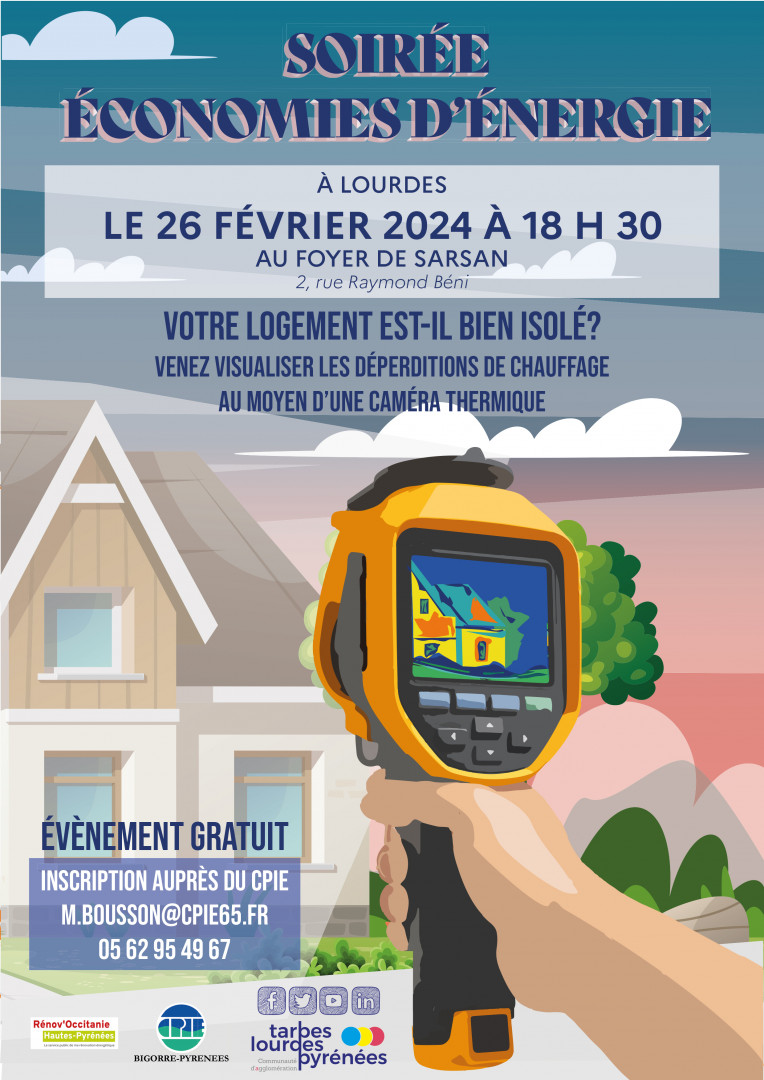 1123 Soirées économies énergie affiche Lourdes