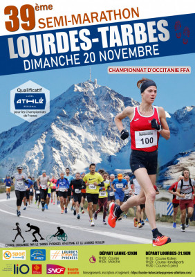 39e Semi Marathon Lourdes Tarbes 2022 affiche