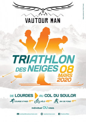 VautourMan triathlon des neiges 2020 affiche