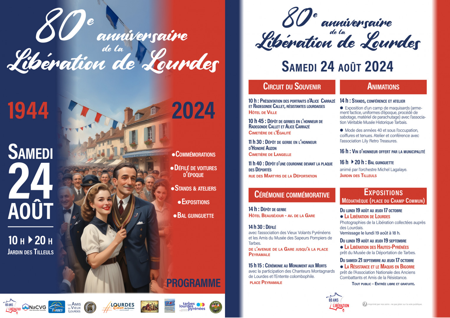 Affiche Programme 80e anniversaire de la Libération
