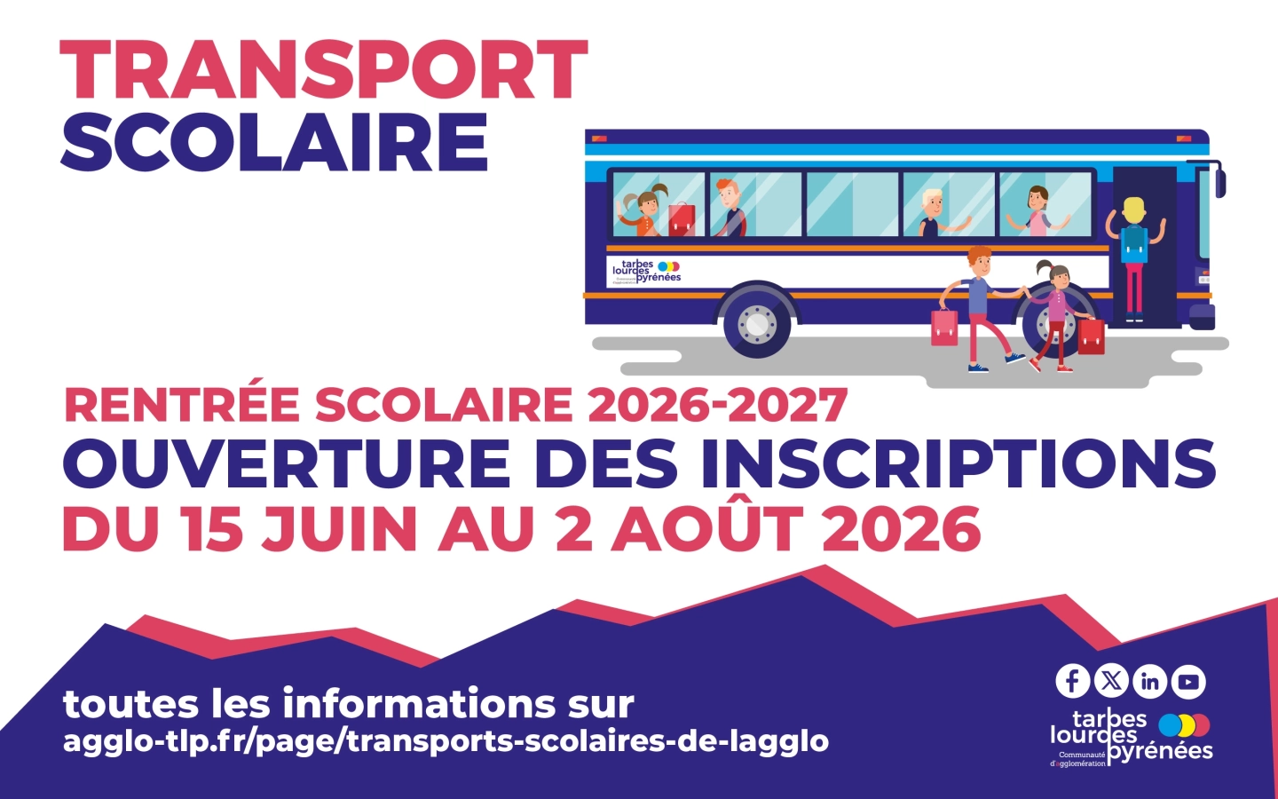 Transports scolaires CA TLP : les inscriptions pour 2026-2027 ouvertes dès le 15 juin