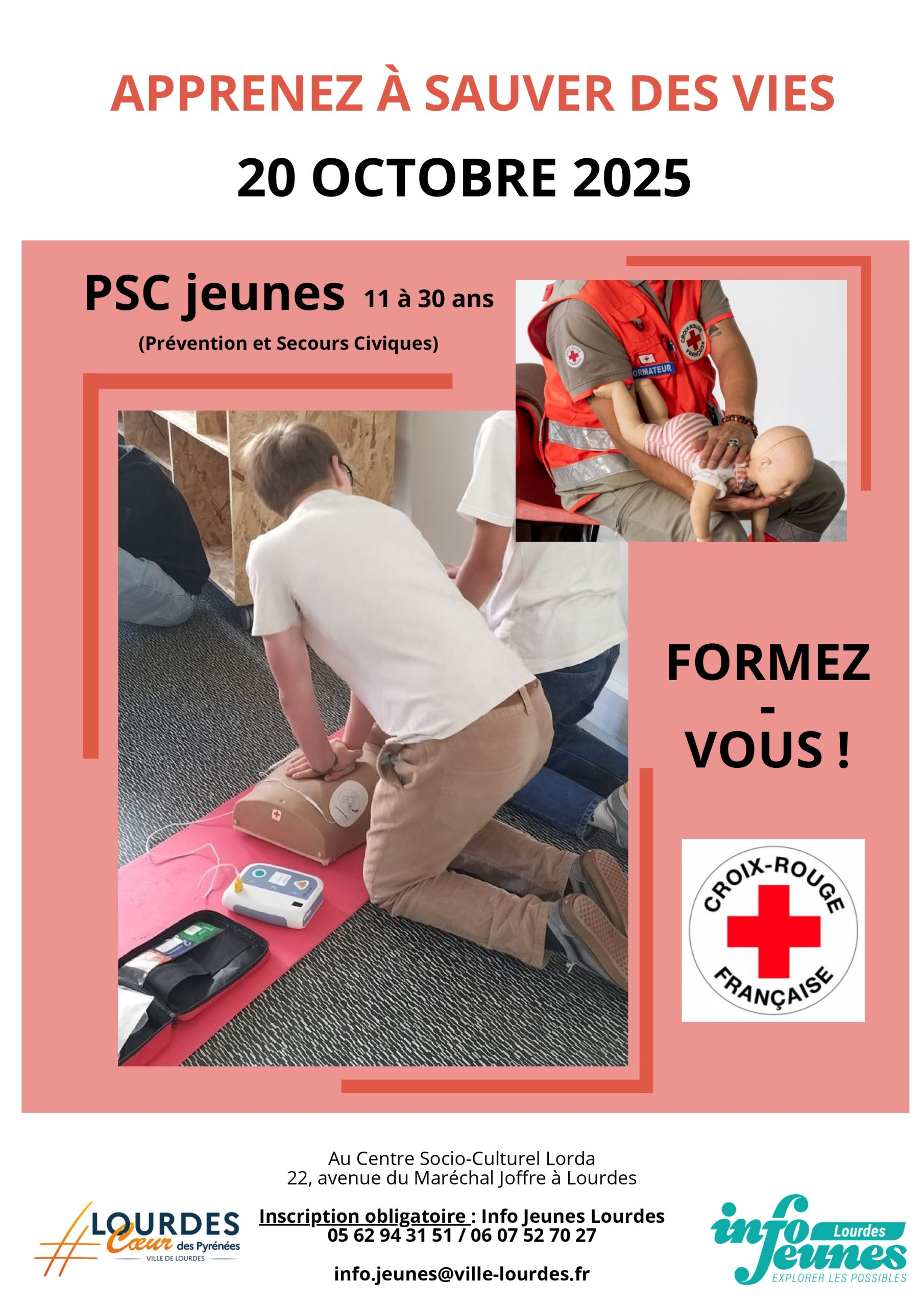 Formation PSC pour les jeunes de 11 à 30 ans