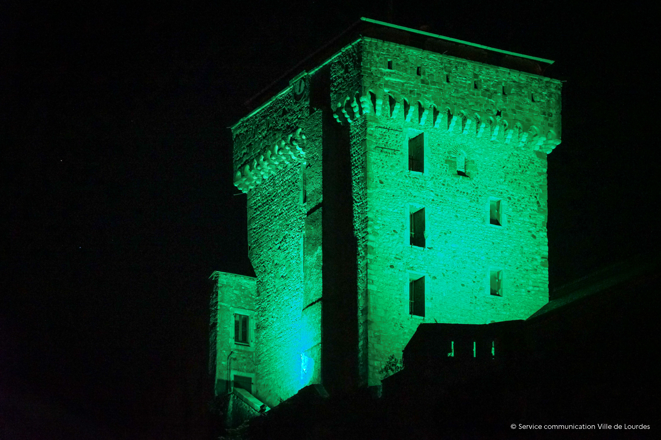 Le Château fort – Musée pyrénéen s’illumine en vert pour les maladies rares