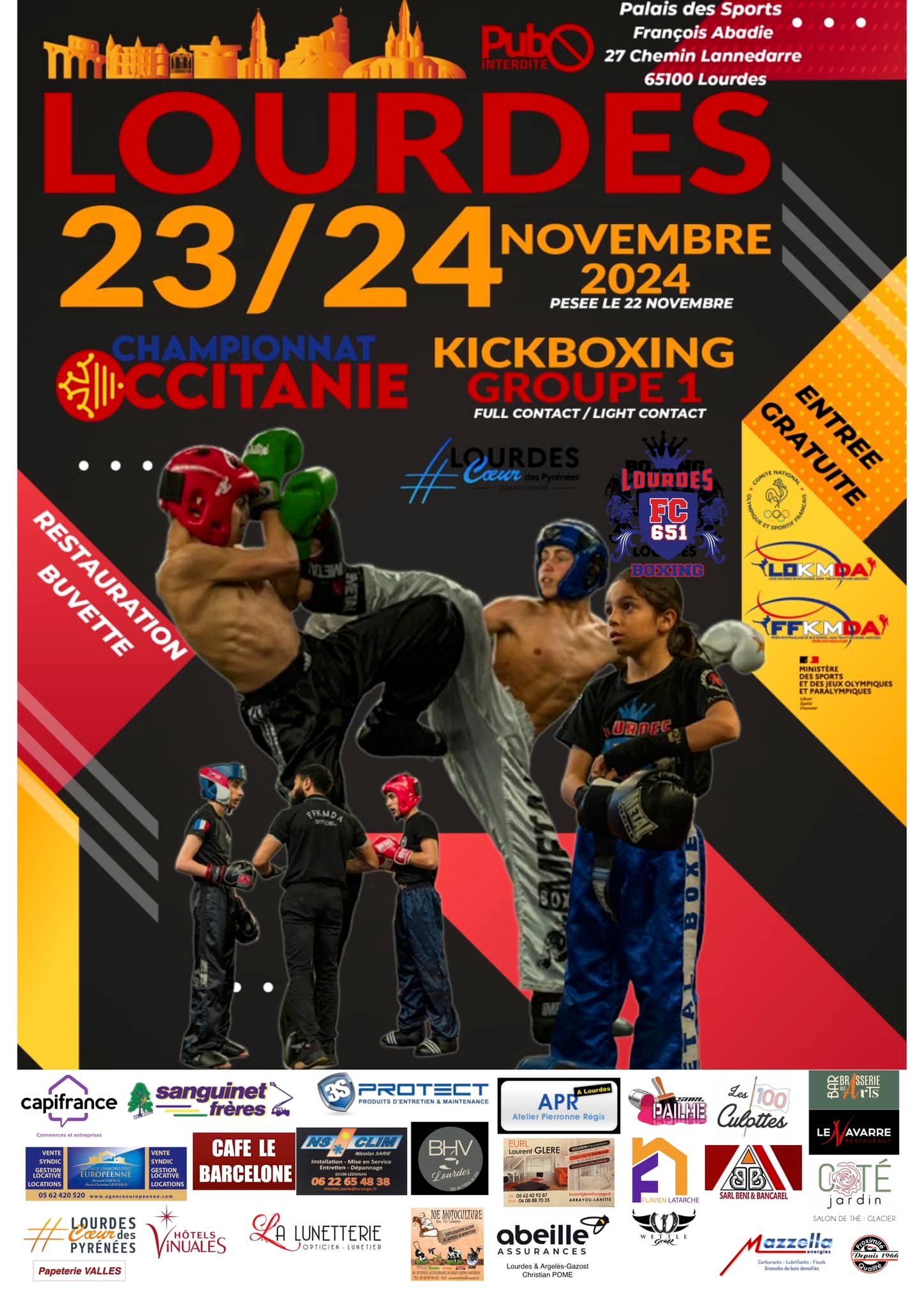 Championnat Ligue Occitanie Kickboxing Lourdes