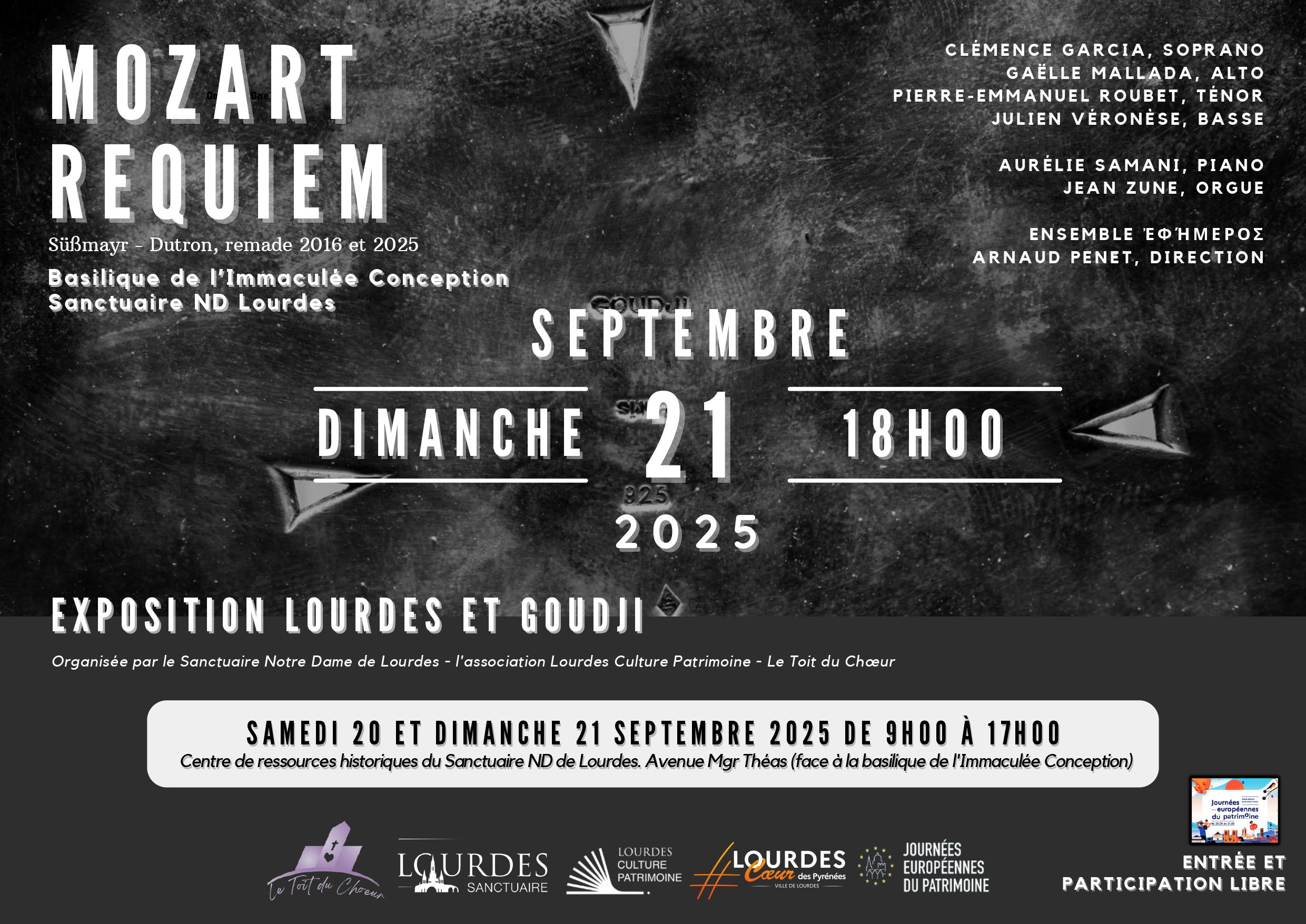 Concert Requiem de Mozart par l’ensemble ἐφήμερος  – Journées Européennes du Patrimoine