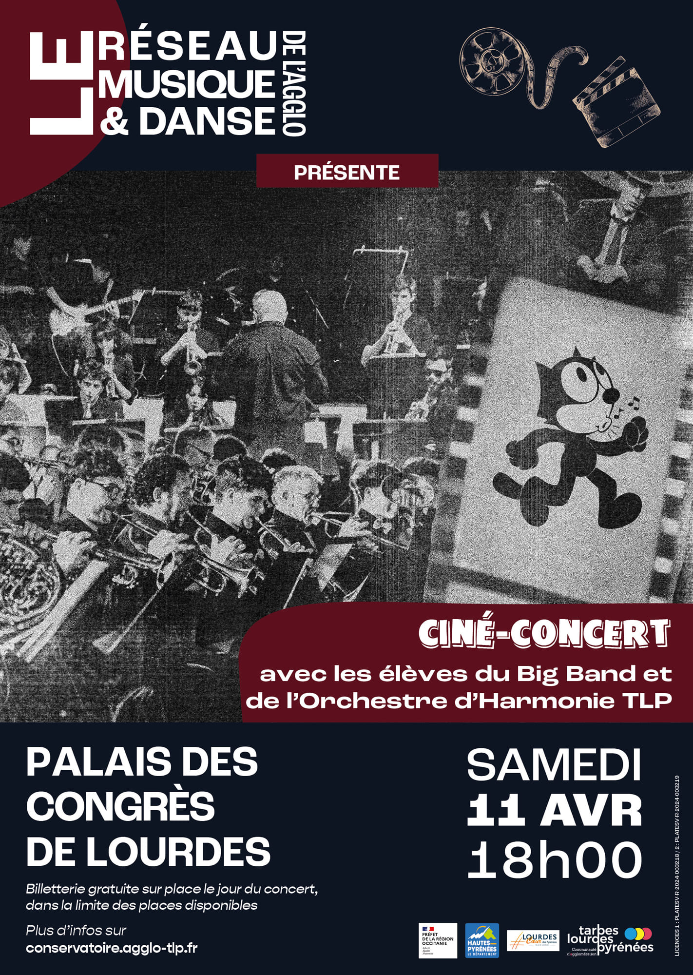 Ciné-concert avec les élèves du Big Band et de l&rsquo;Orchestre d&rsquo;Harmonie TLP