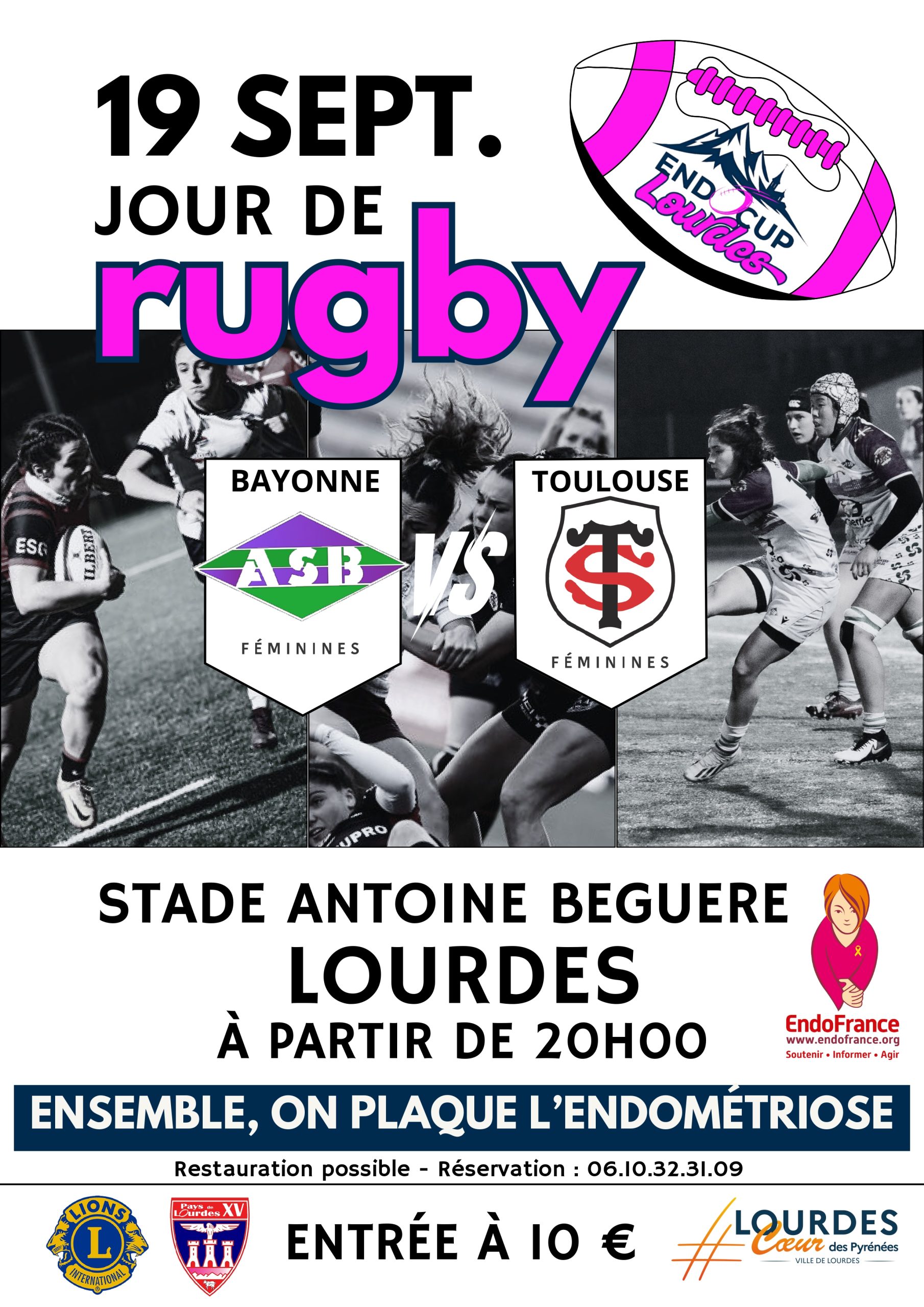 EndoCup Lourdes : match de rugby féminin AS Bayonne – Stade Toulousain