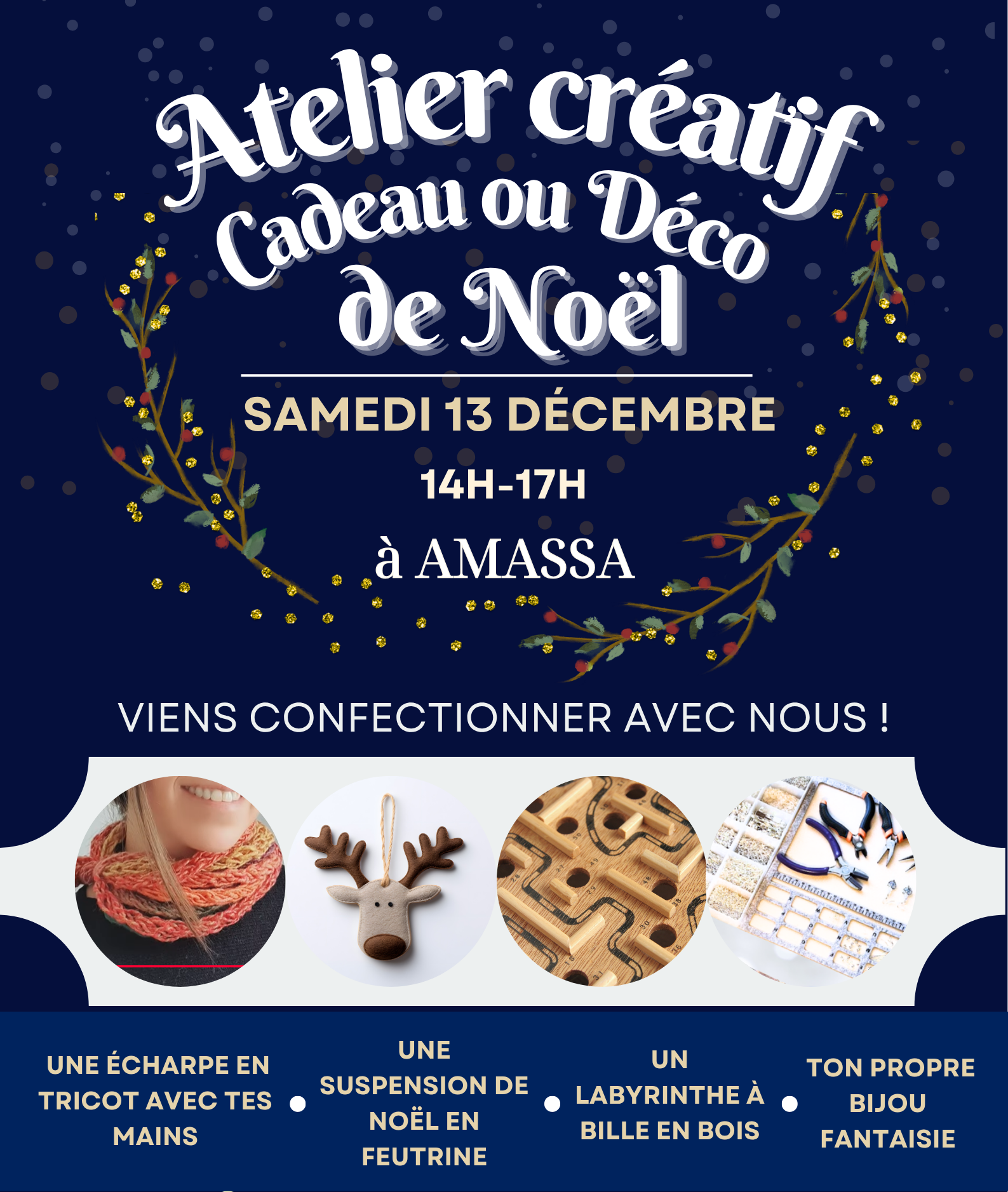Atelier cadeau ou déco de Noël