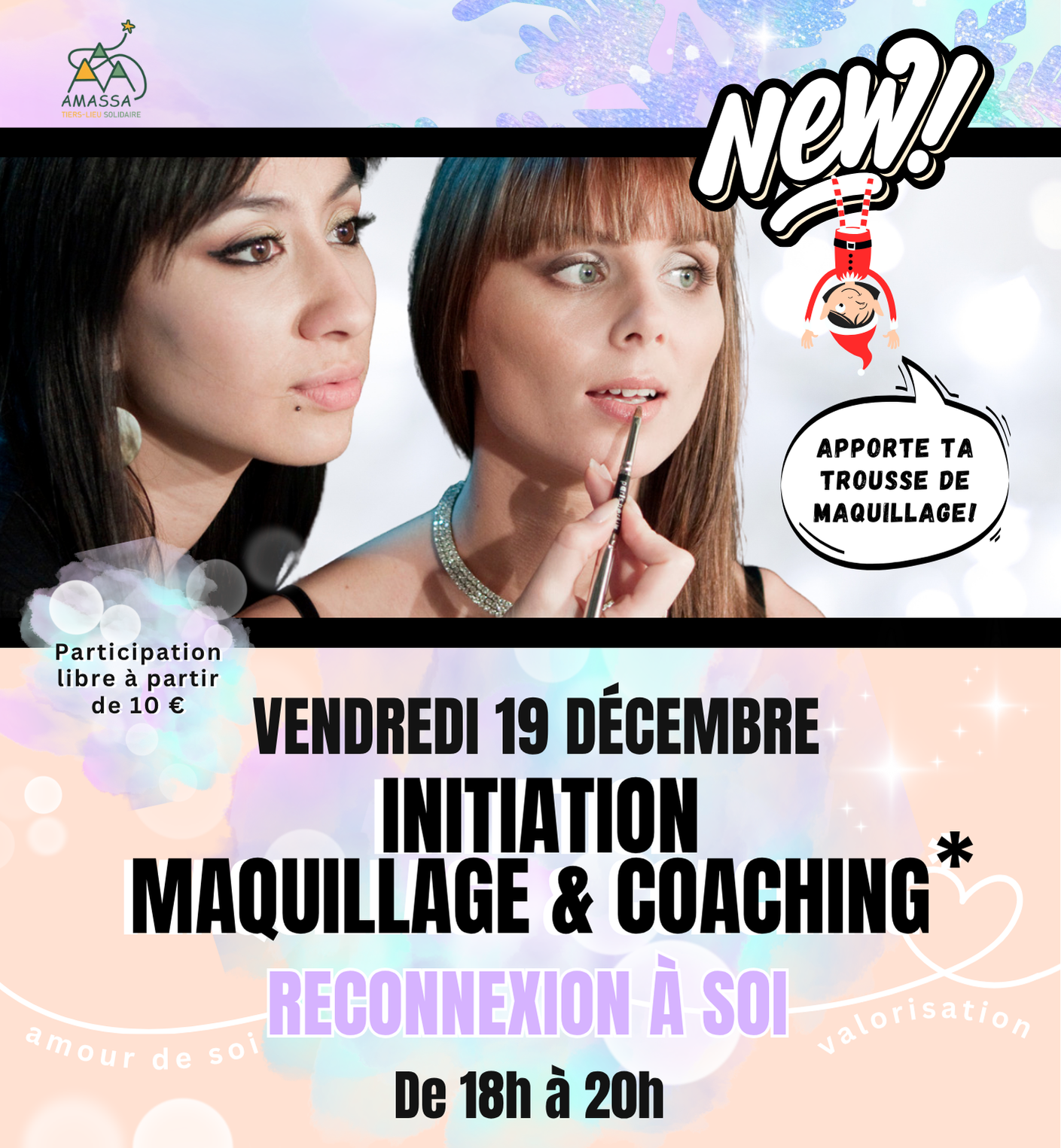 Initiation au maquillage de fête et coaching
