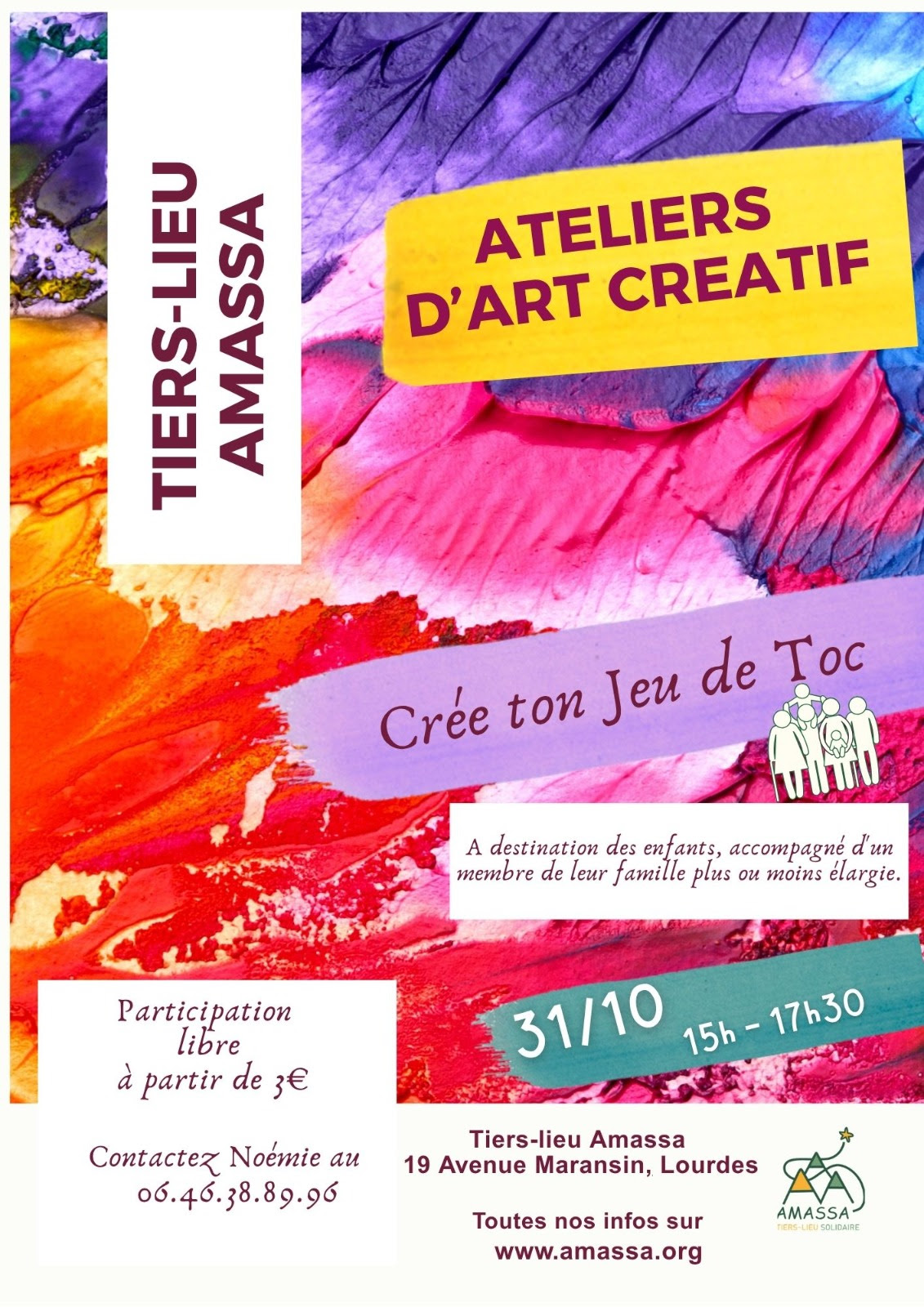 Atelier d&rsquo;arts créatifs en duo au Tiers-lieu Amassa