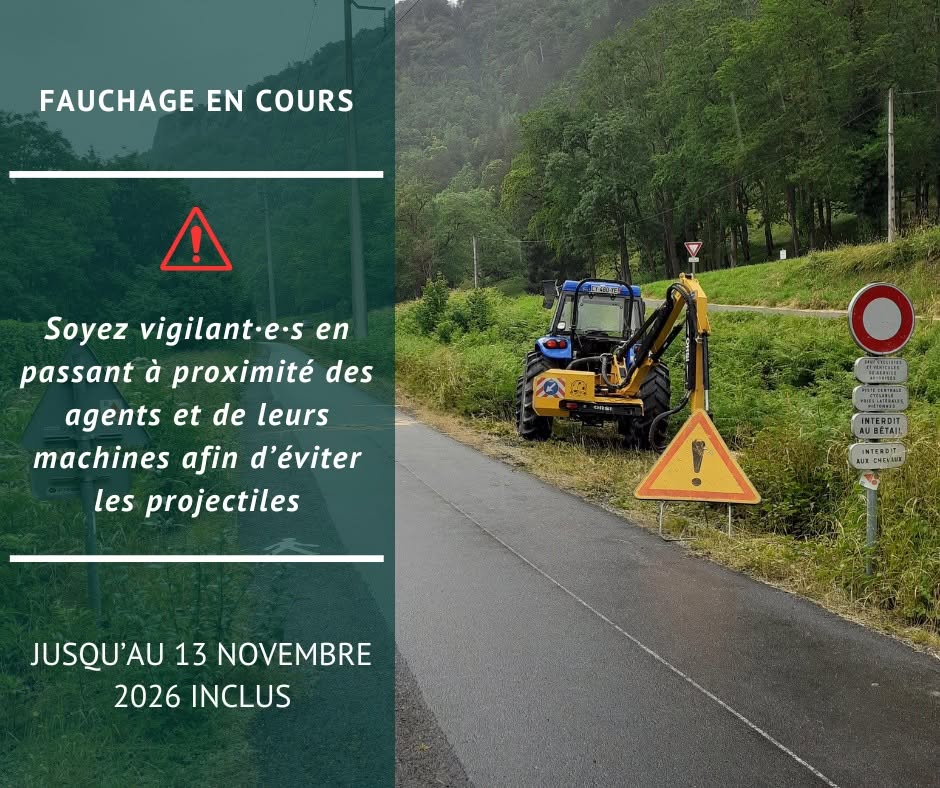 Fermeture temporaire de la Voie Verte des Gaves pour travaux de fauchage, du 21 octobre au 13 novembre