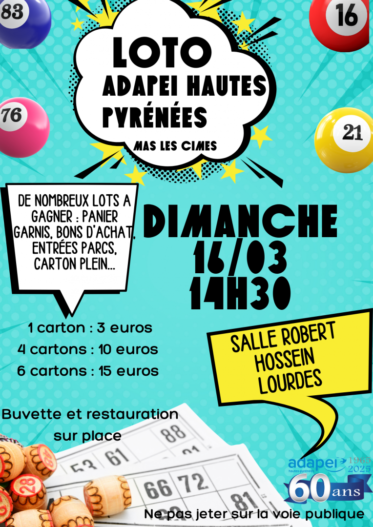 flyer LOTO 60 ANS ADAPEI