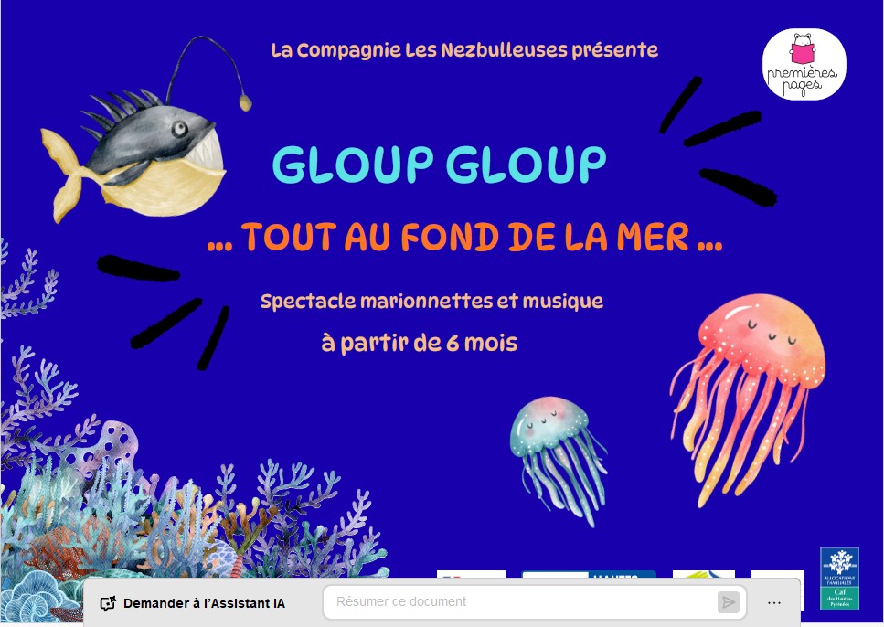 Spectacle musical gratuit – « GLOUP GLOUP au fond de la mer »