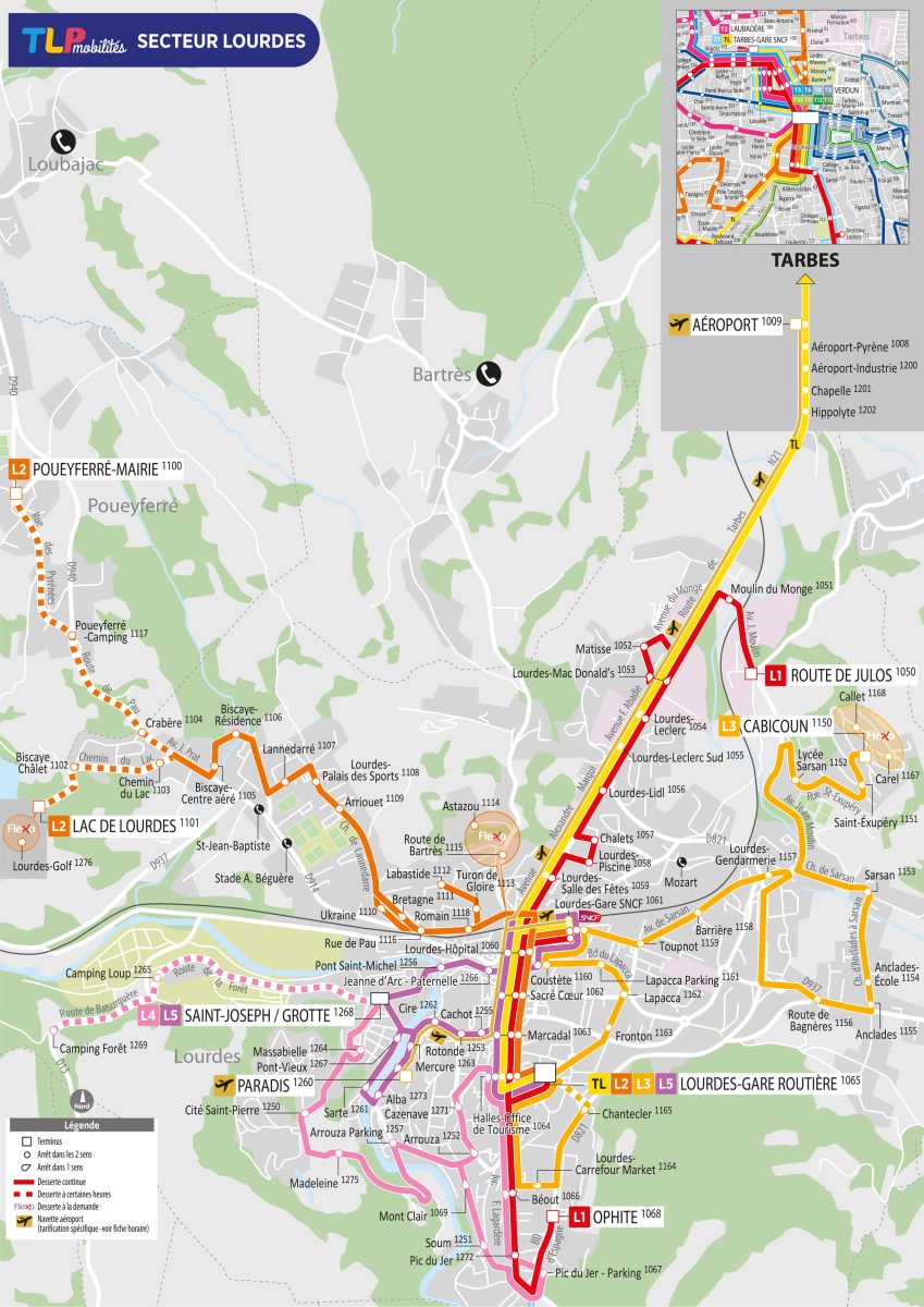 Plan secteur Lourdes – TLP Mobilités