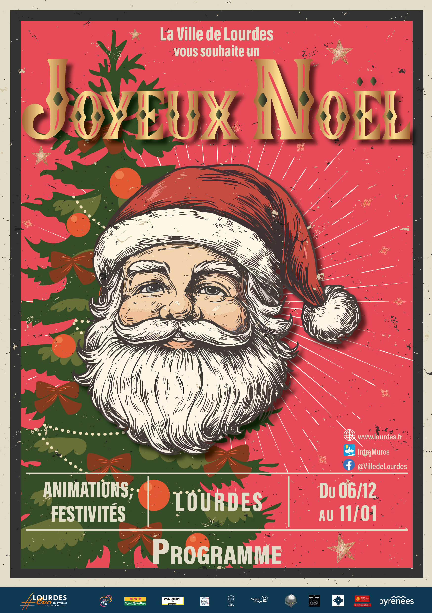 Programme des animations de Noël 2025 à Lourdes