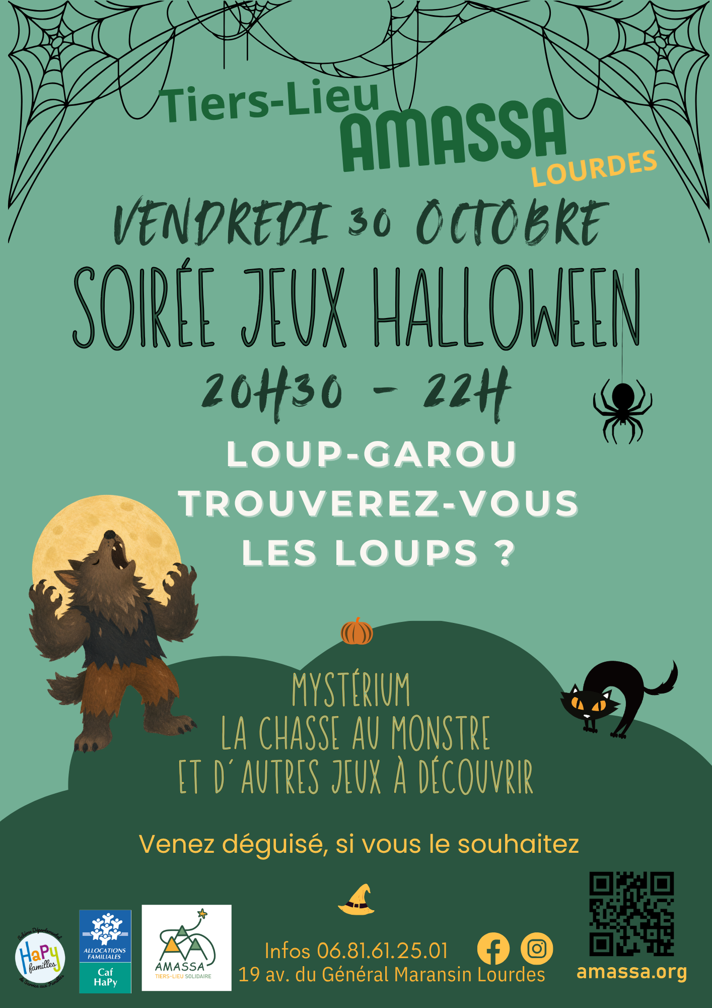 Soirée jeux spéciale Halloween au Tiers-lieu Amassa