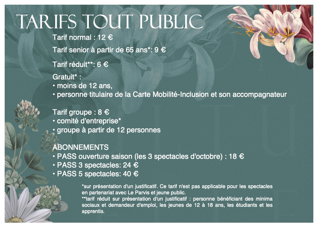 TARIFS TOUT PUBLIC